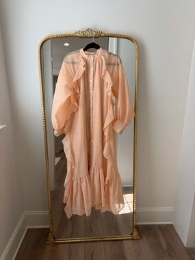 Ghospell Oversized Frill Midaxi Dress